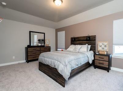 view of carpeted bedroom