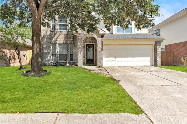 view of front of home with a front yard