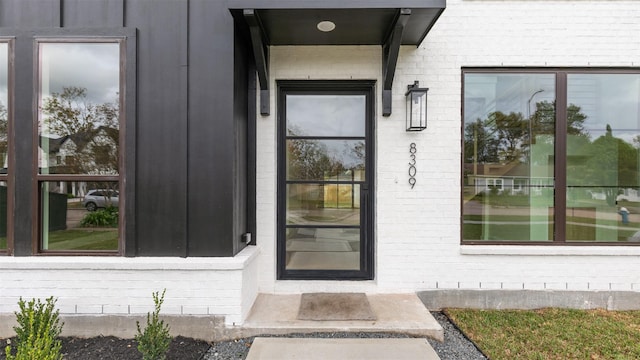 view of doorway to property