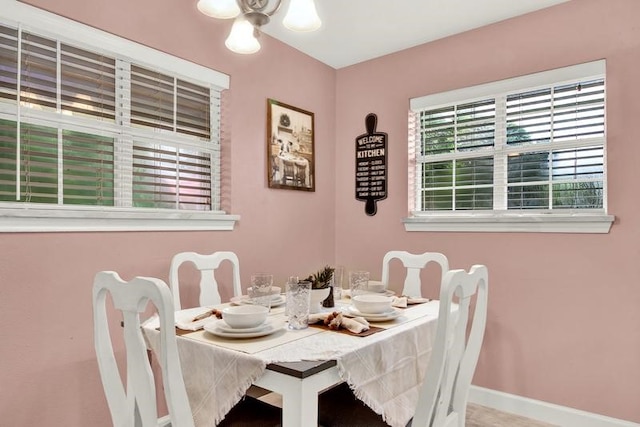 view of dining area