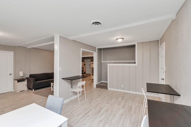 interior space featuring light hardwood / wood-style floors