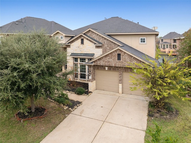 view of front of house featuring a garage