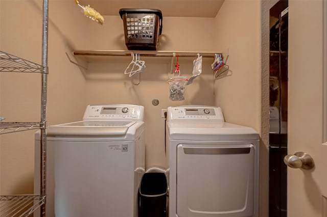 laundry room featuring washer and dryer