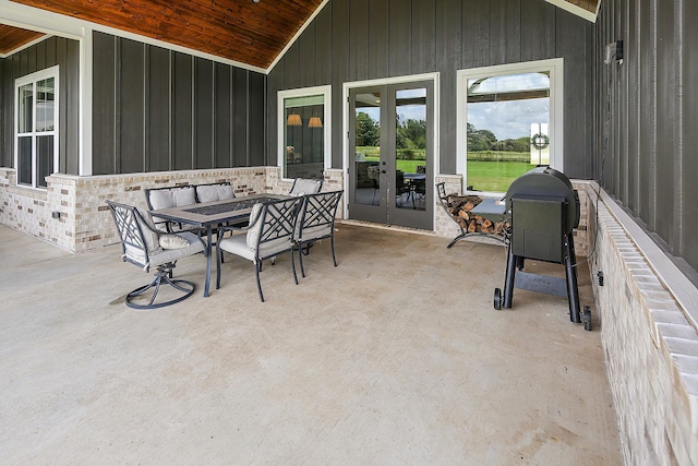 view of patio with french doors