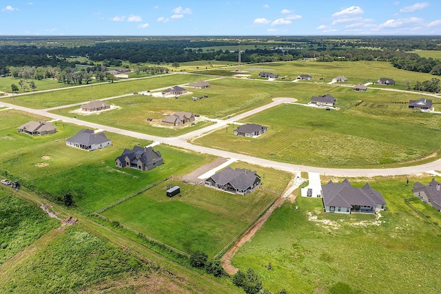 drone / aerial view with a rural view