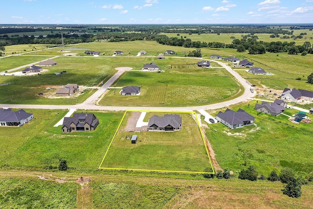 bird's eye view featuring a rural view