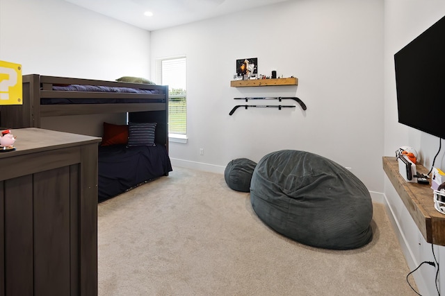 view of carpeted bedroom