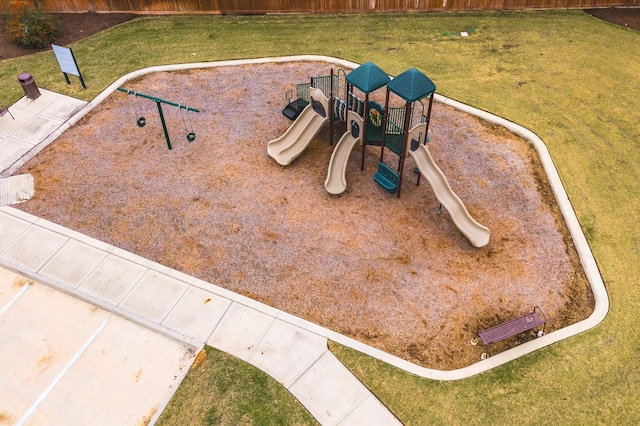 exterior space featuring a yard and fence