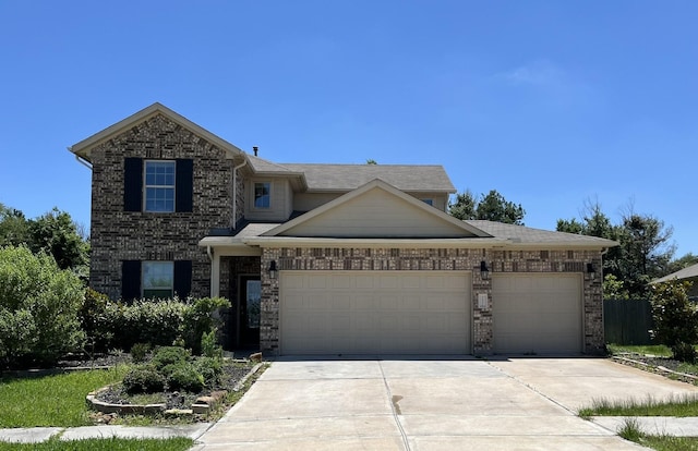 view of front facade featuring a garage