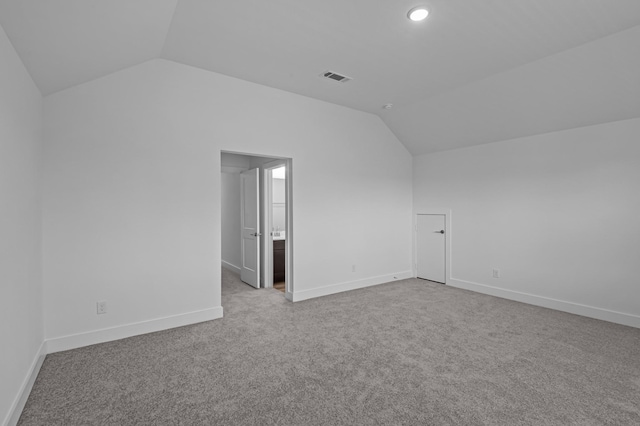 8327 Oceanmist Cove Dr, Cypress, TX 77433 - bonus room with vaulted ceiling, carpet floors, baseboards, and recessed lighting