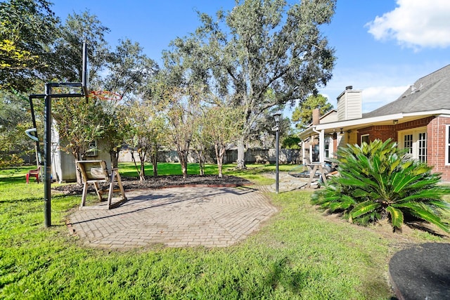 view of yard with a patio