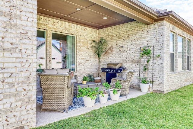 view of patio / terrace featuring area for grilling