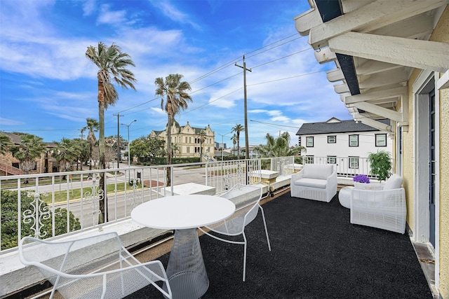 view of patio / terrace featuring a balcony