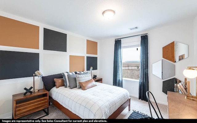 view of carpeted bedroom