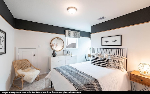 view of carpeted bedroom