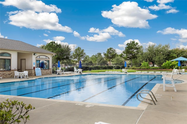 view of pool with a patio