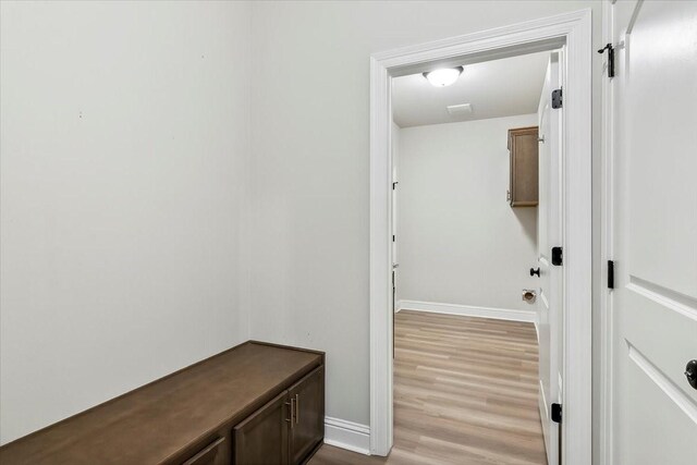 interior space featuring light wood-type flooring