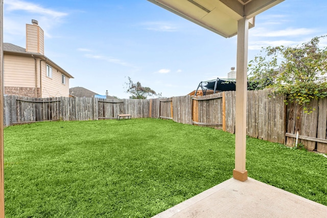 view of yard with a patio area