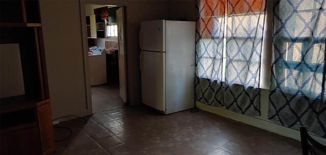 interior space with white fridge