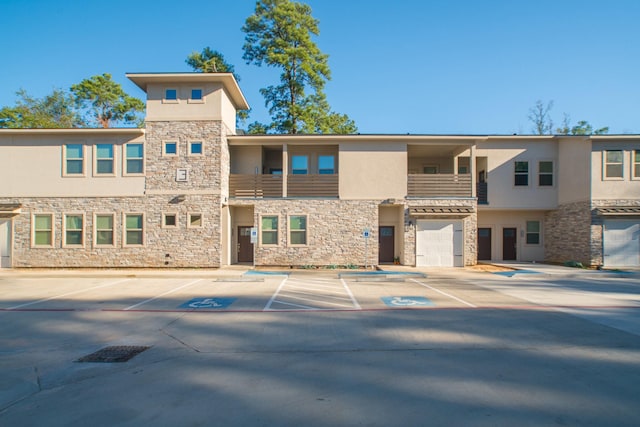 view of property featuring a garage