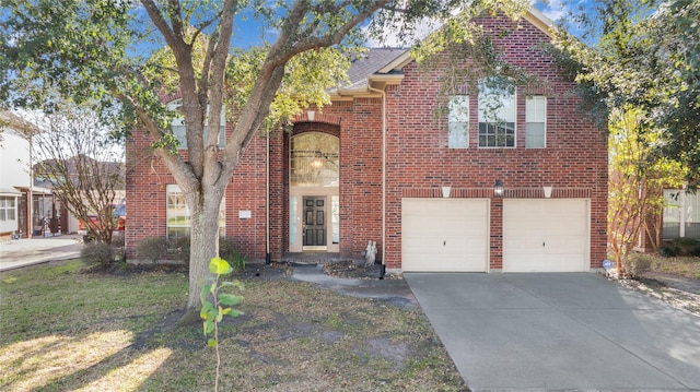 view of property with a garage