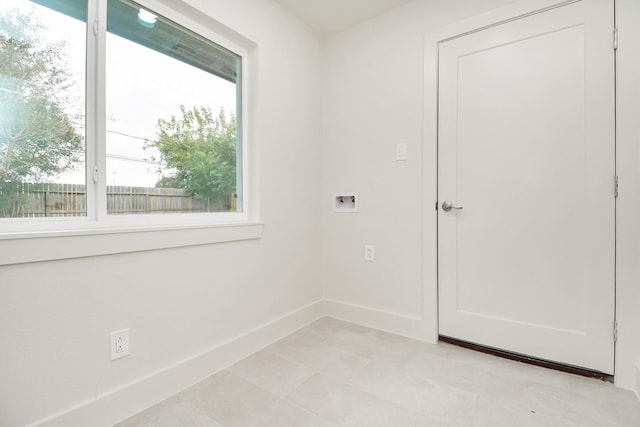 laundry room with hookup for a washing machine