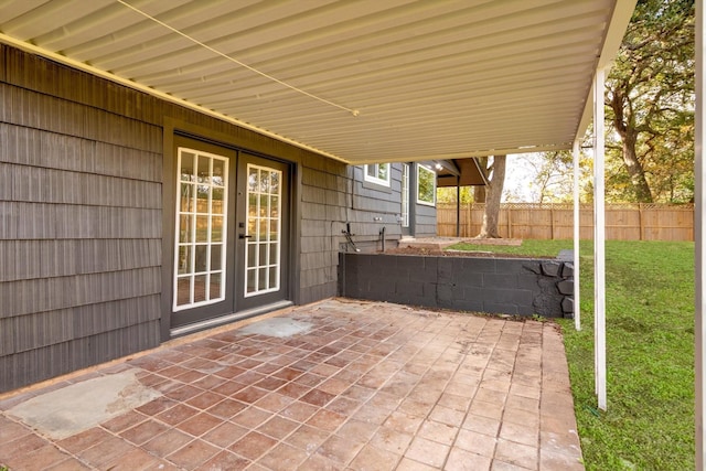 view of patio / terrace with french doors