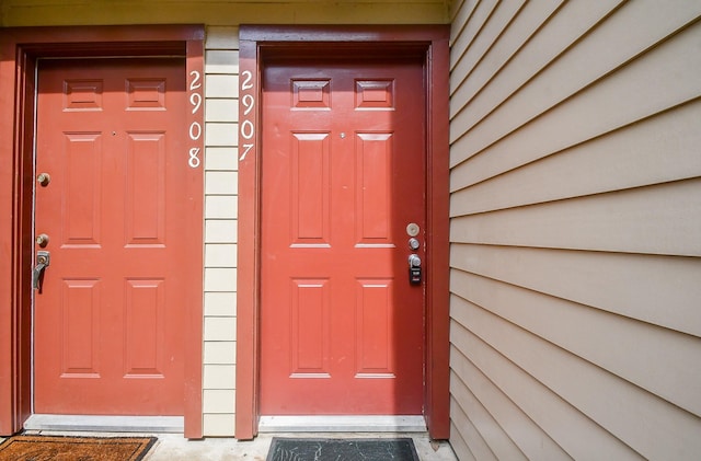 view of doorway to property