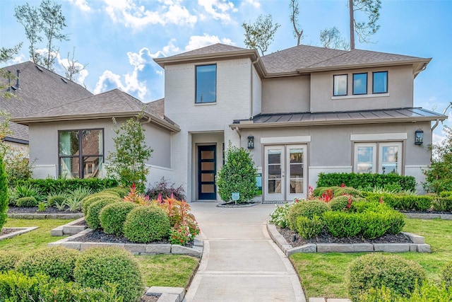 view of front of property with french doors