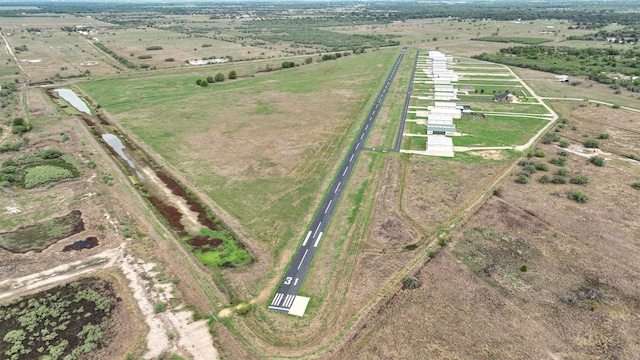 aerial view with a rural view