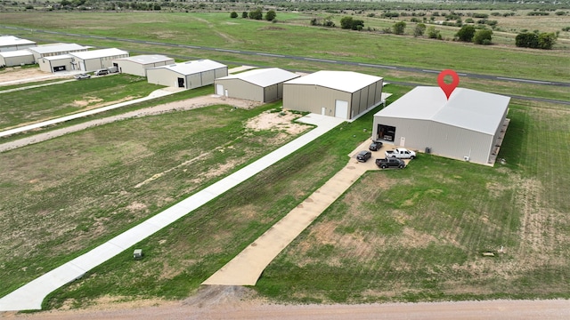 aerial view featuring a rural view