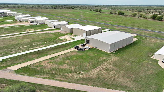 drone / aerial view with a rural view