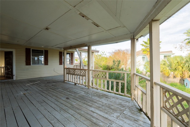 view of wooden terrace