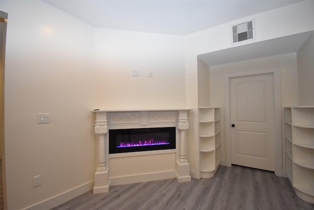 living room featuring hardwood / wood-style floors