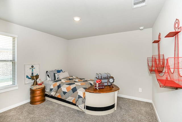 bedroom with carpet floors