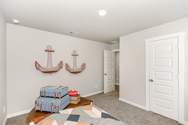 bedroom with carpet floors