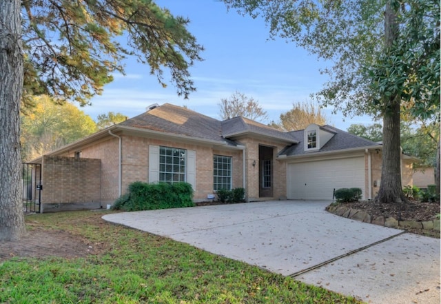 ranch-style home with a garage