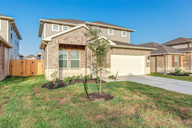 view of front of home featuring a front lawn