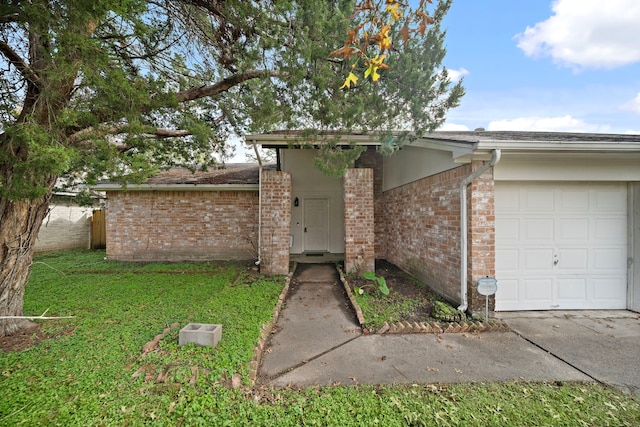 entrance to property with a garage