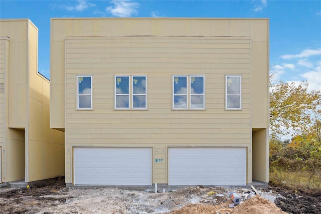 exterior space featuring a garage