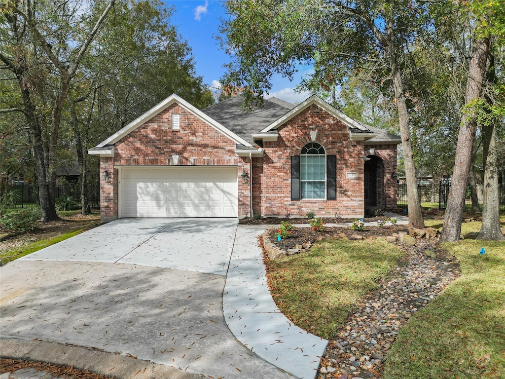 view of front of house featuring a garage