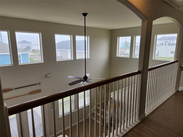 22901 Buena St, Galveston, TX 77554 - corridor featuring hardwood / wood-style flooring