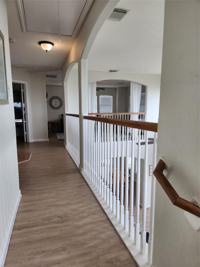 22901 Buena St, Galveston, TX 77554 - corridor featuring light wood-type flooring