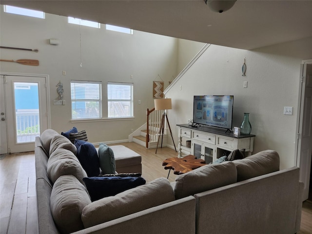 22901 Buena St, Galveston, TX 77554 - living room with light wood-type flooring