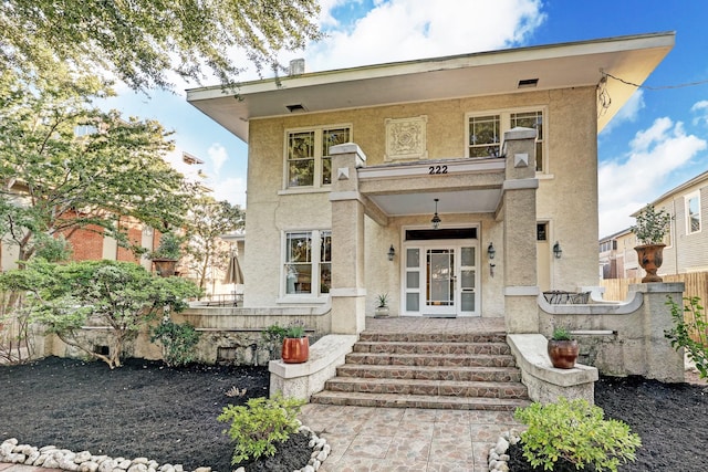 view of front of property with a porch