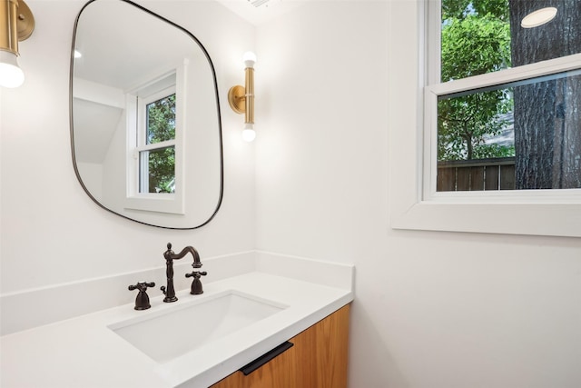 bathroom with vanity