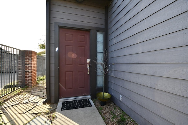 view of doorway to property