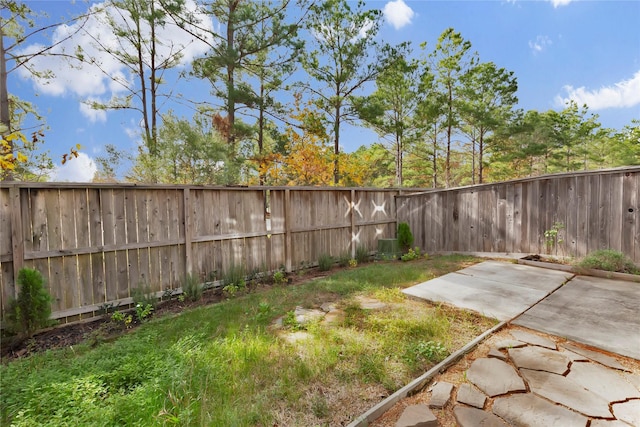 view of yard with a patio