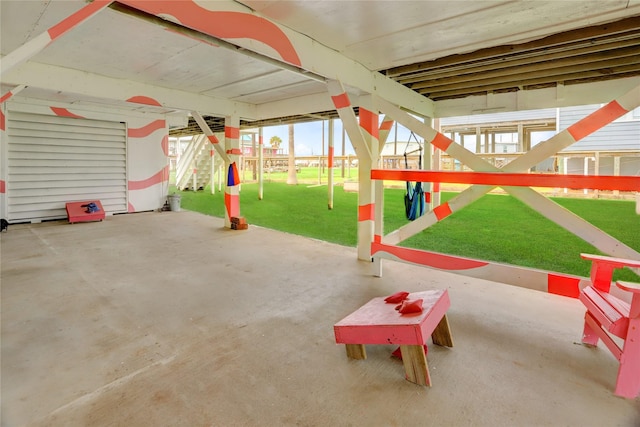 view of patio with a playground