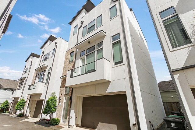 view of property featuring a garage